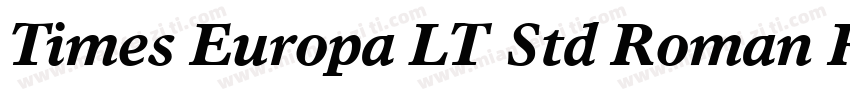 Times Europa LT Std Roman Regular字体转换